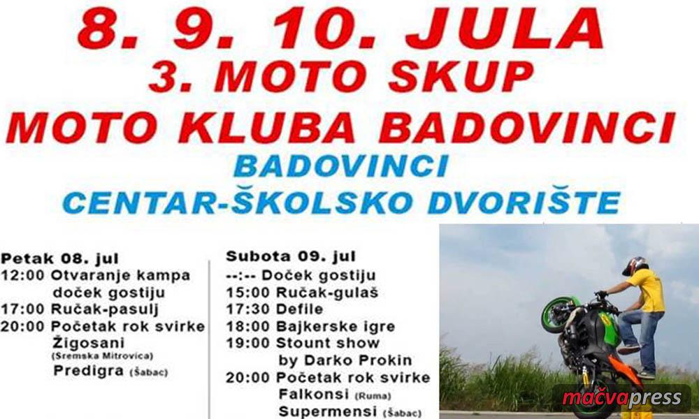 Moto skup Naslovna - Бајкери стижу у Бадовинце - почиње 3. мото скуп